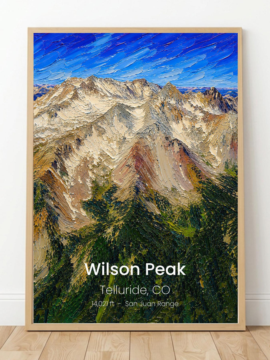 Wilson Peak Colorado 14er Wall Art Prints - Colorado Mountains Travel Poster