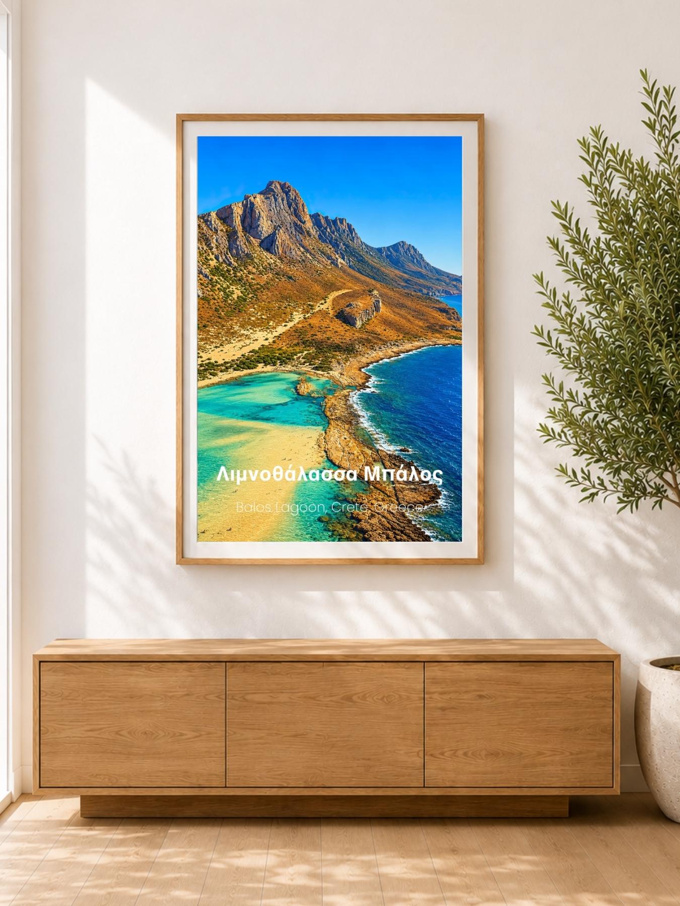 Balos Lagoon Crete Wall Art Print - Crete Greece Travel Poster