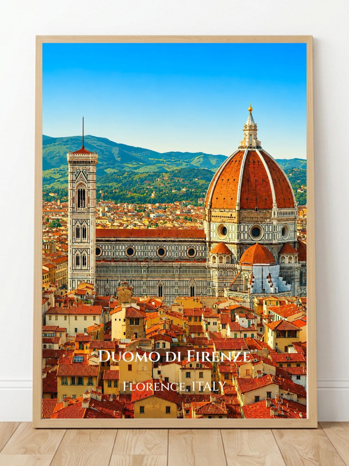 Florence Cathedral Italy Wall Art Print - Florence Duomo Art Print