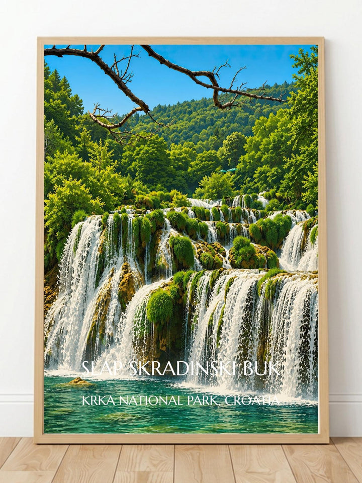 Krka National Park Croatia Wall Art Prints - Nature Waterfall Wall Art