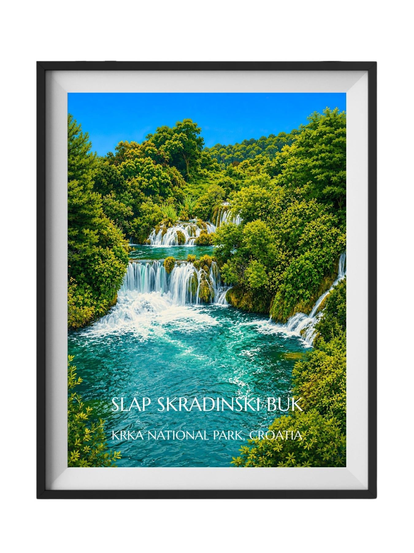Krka National Park Croatia Wall Art Prints - Nature Waterfall Wall Art