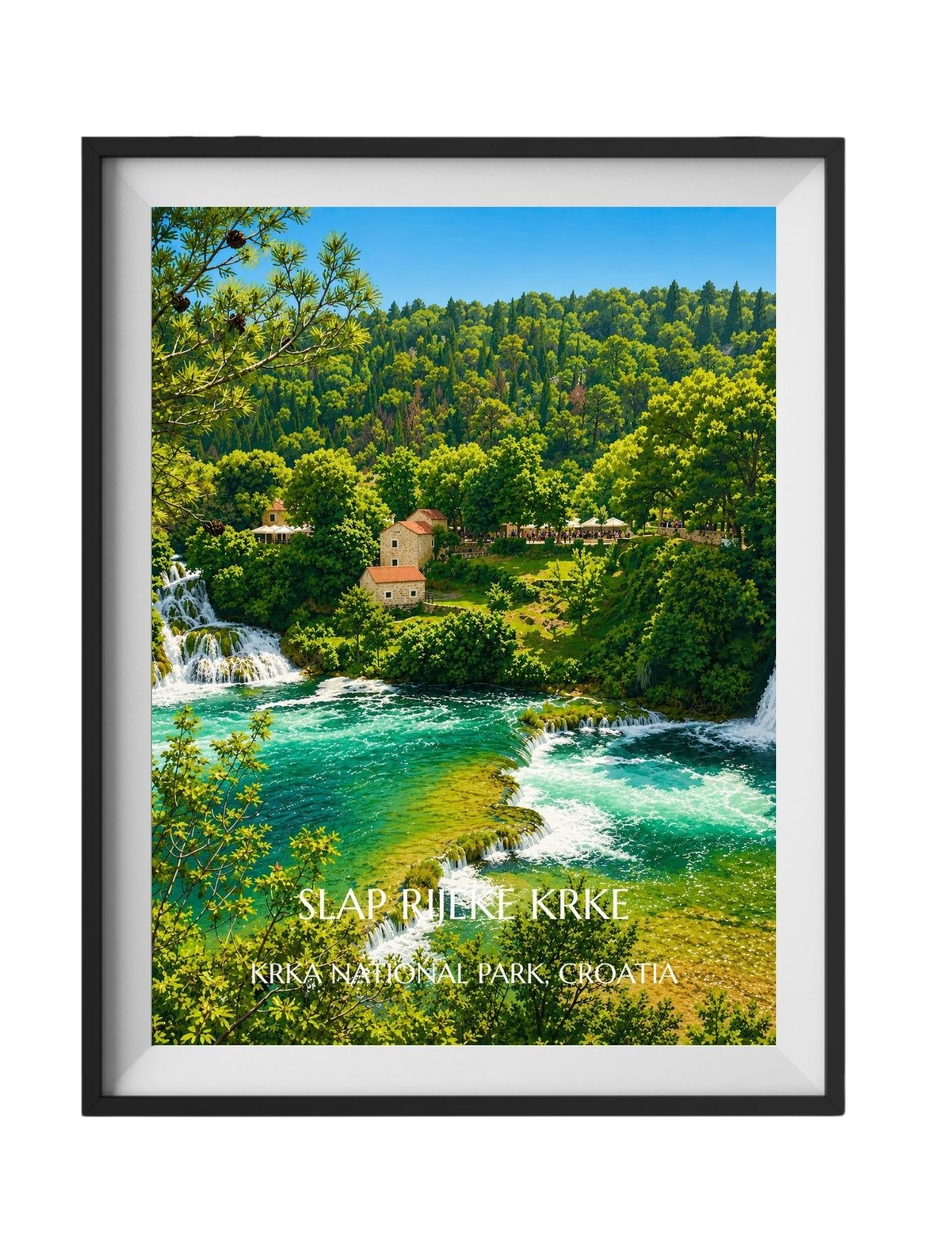 Krka National Park Croatia Wall Art Prints - Nature Waterfall Wall Art
