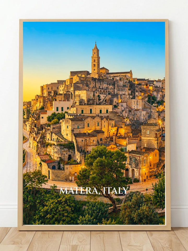 Matera Italy Wall Art Print - Matera Italy UNESCO World Heritage Site Art