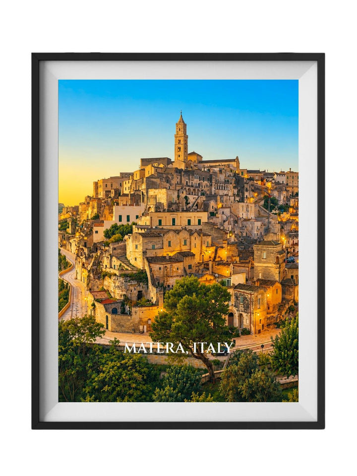 Matera Italy Wall Art Print - Matera Italy UNESCO World Heritage Site Art