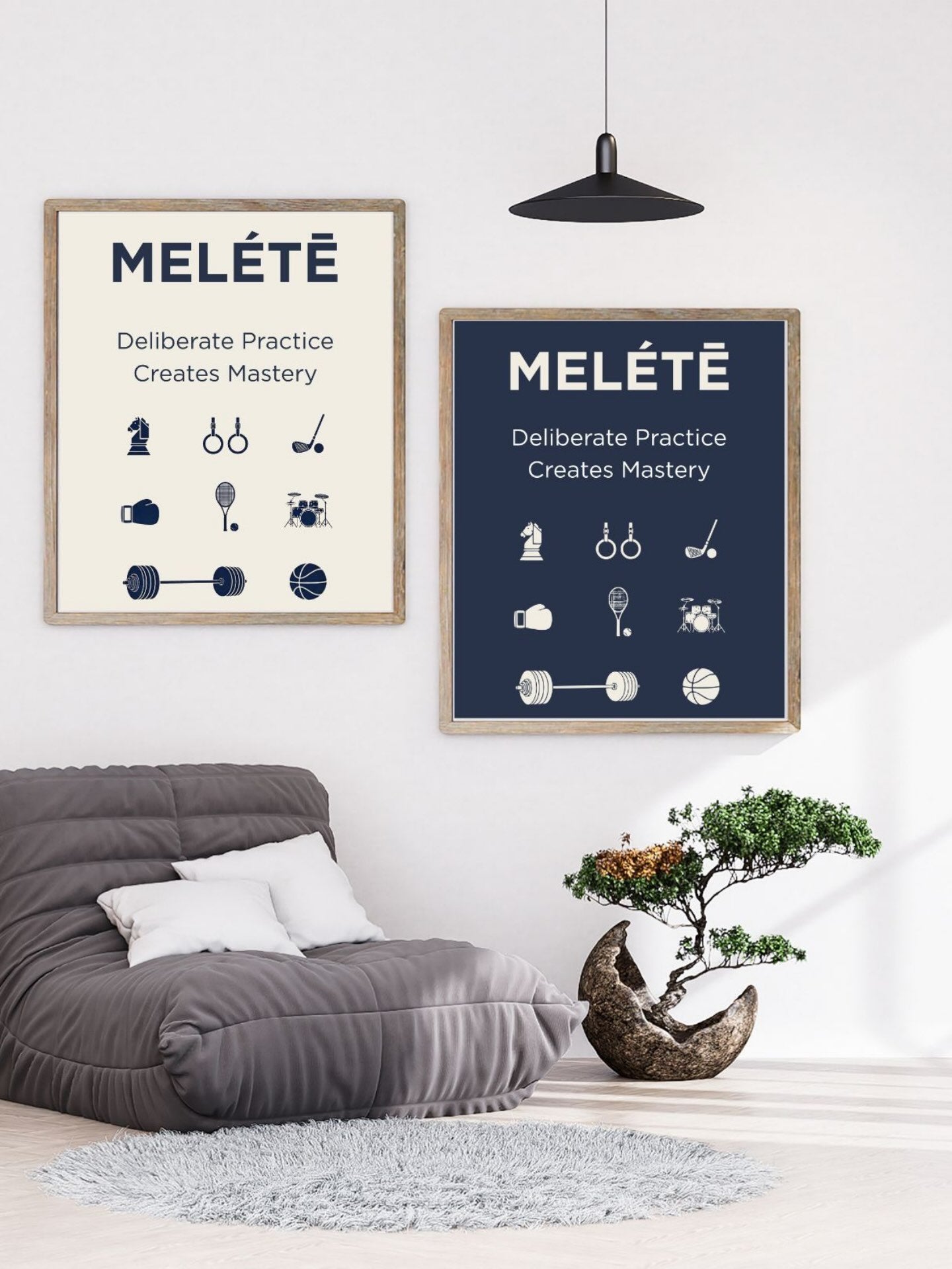 Melétē Stoic Philosophy Wall Art Prints - Stoicism Art Poster