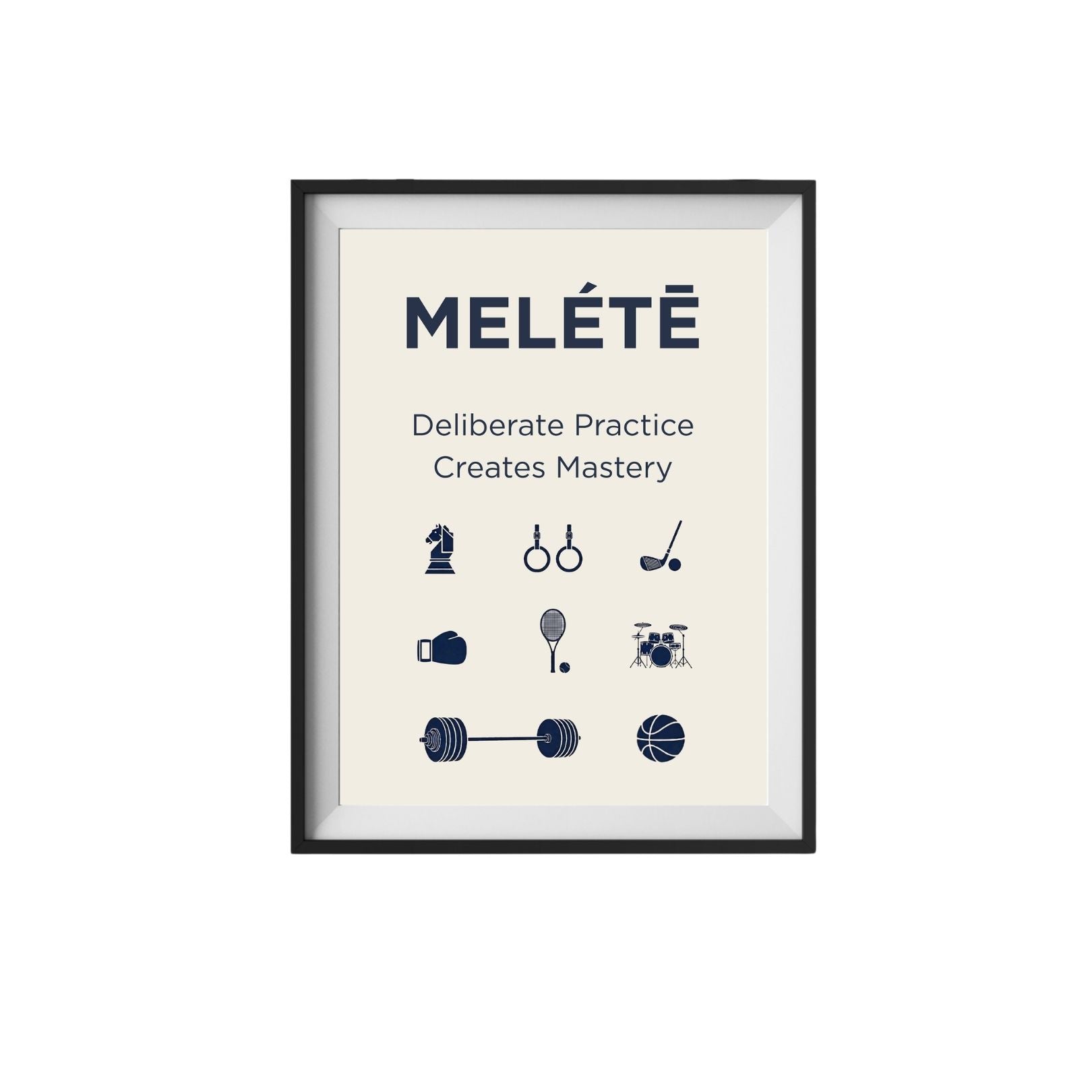 Melétē Stoic Philosophy Wall Art Prints - Stoicism Art Poster