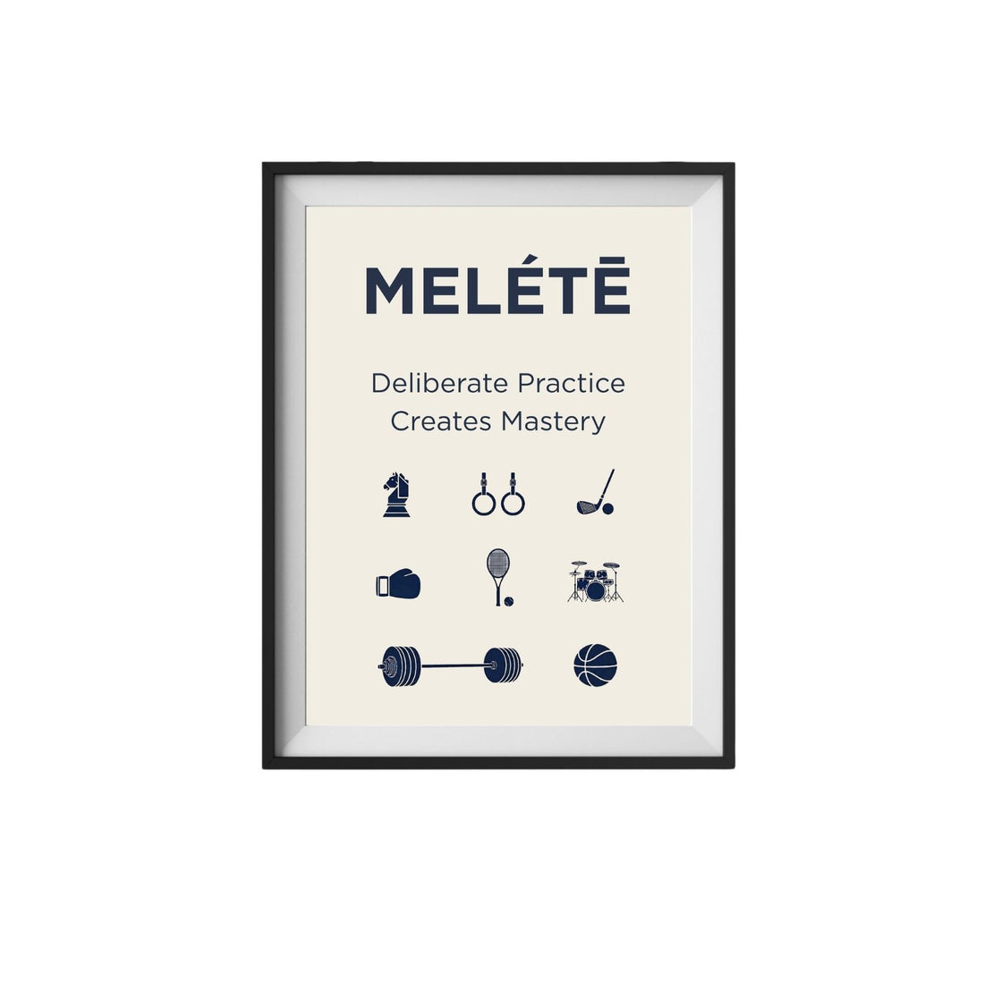 Melétē Stoic Philosophy Wall Art Prints - Stoicism Art Poster