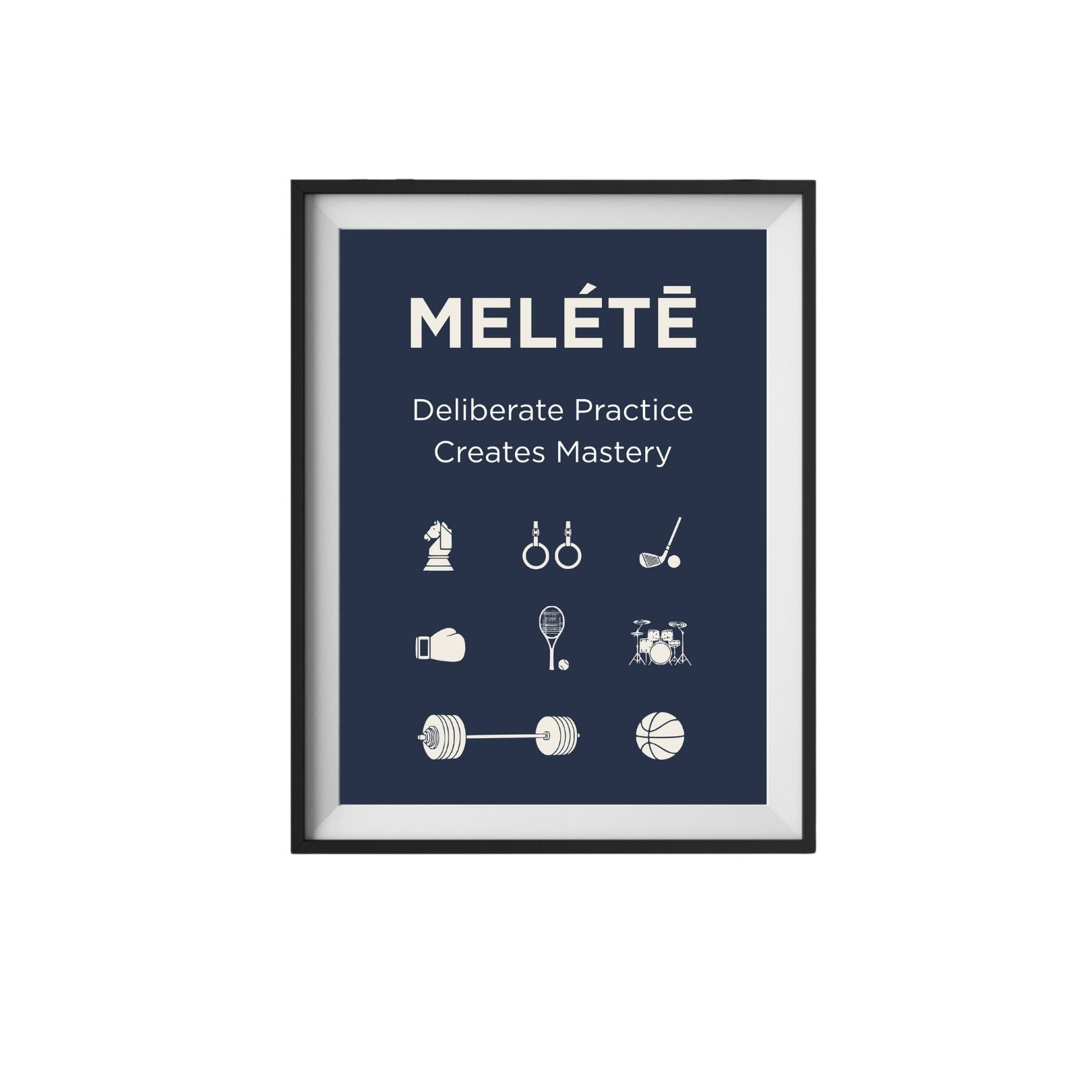 Melétē Stoic Philosophy Wall Art Prints - Stoicism Art Poster