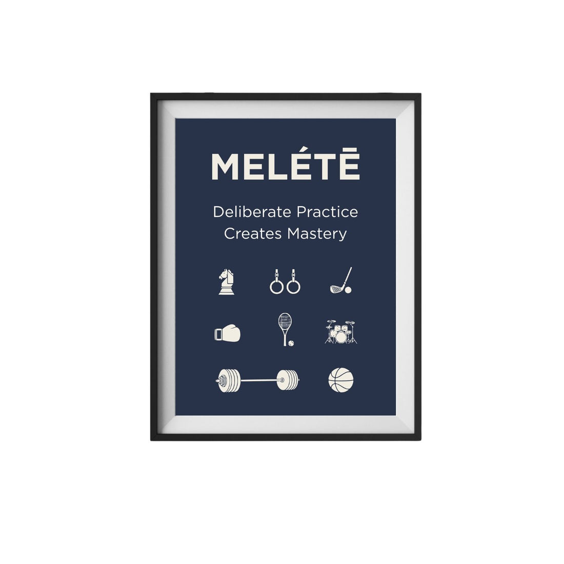 Melétē Stoic Philosophy Wall Art Prints - Stoicism Art Poster