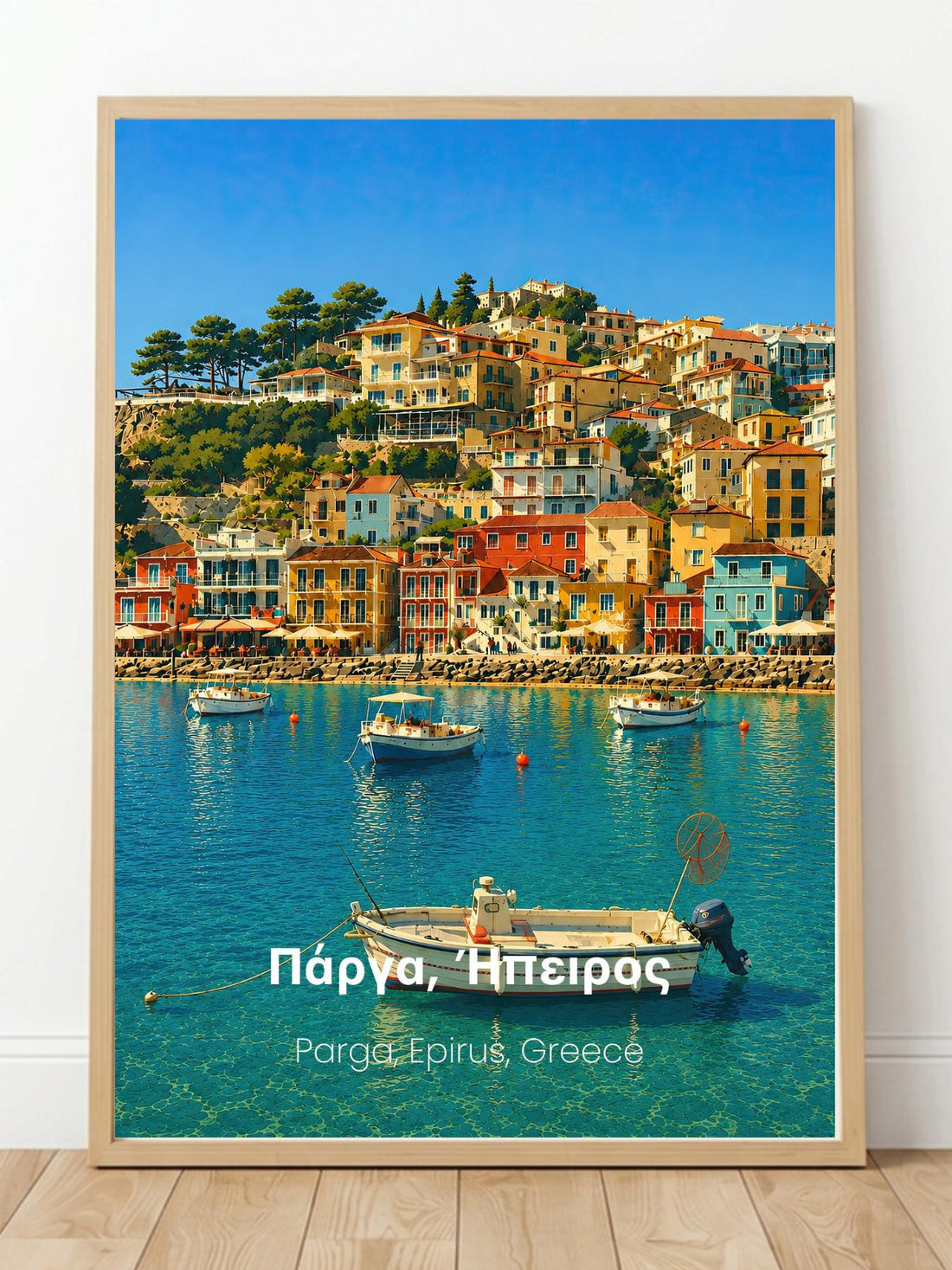 Parga Epirus Greece Wall Art Print - Mediterranean Travel Poster
