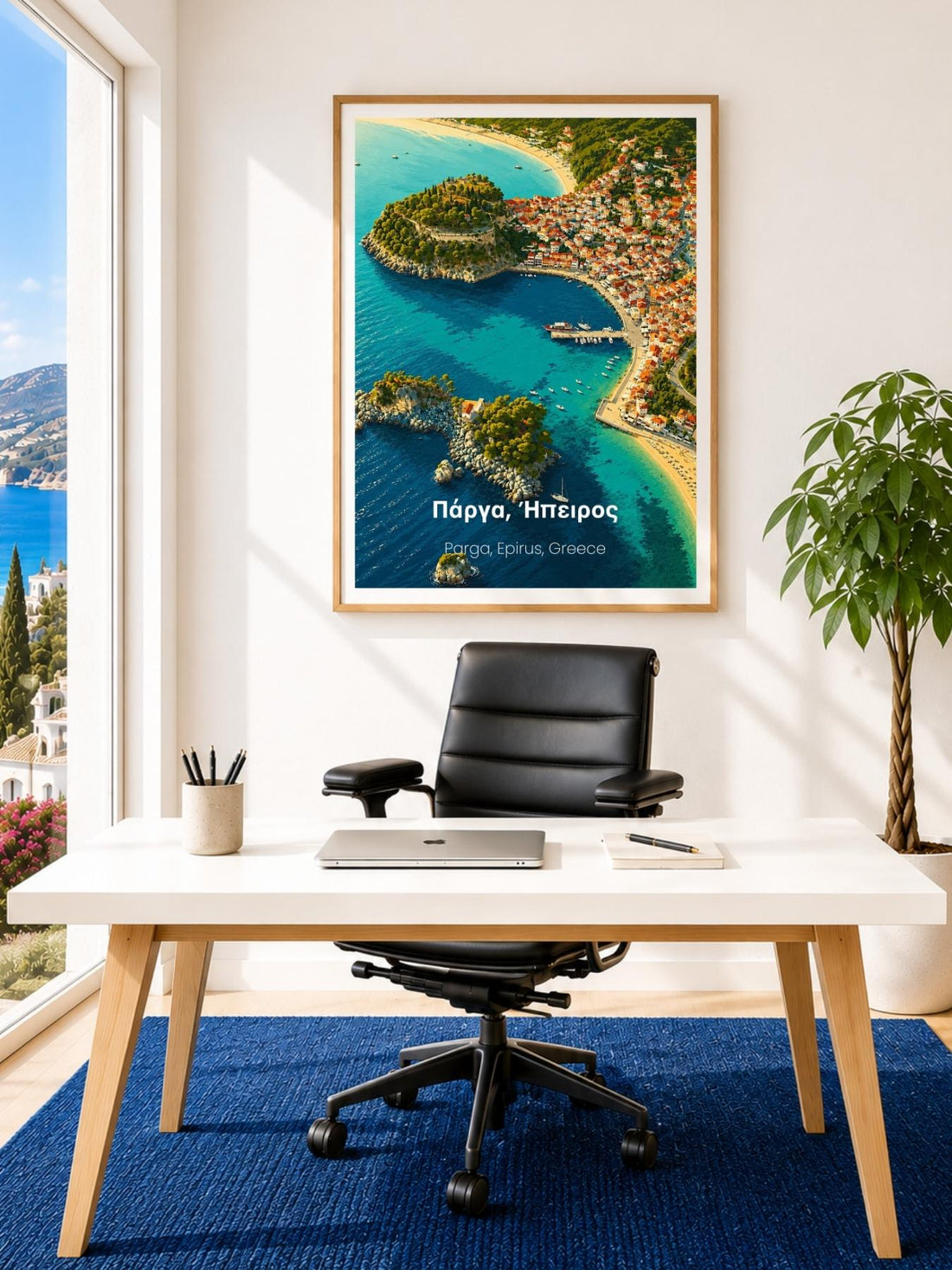 Parga Epirus Greece Wall Art Print - Mediterranean Travel Poster