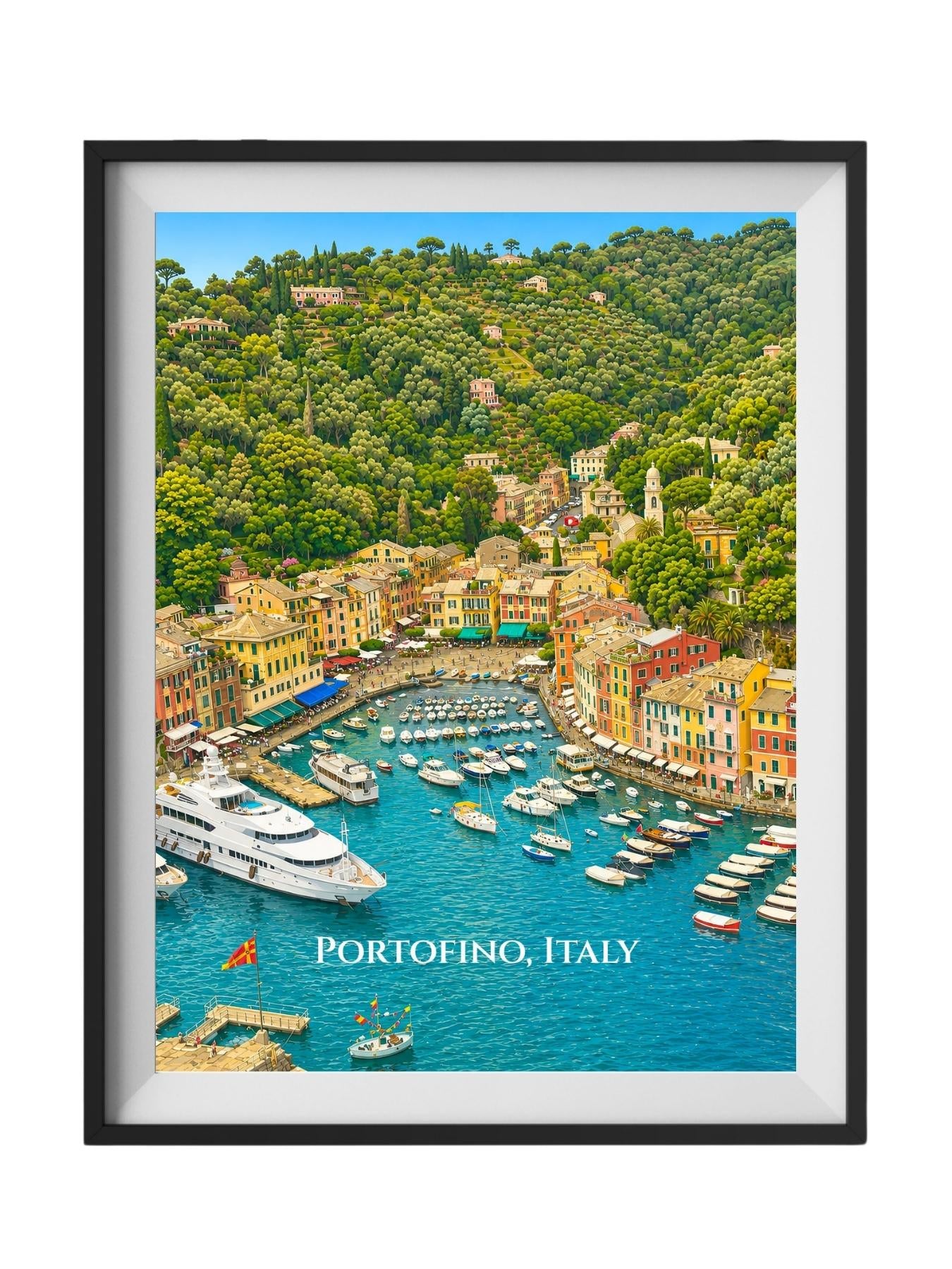 Portofino Italy Wall Art Prints - Italy Vintage Travel Posters