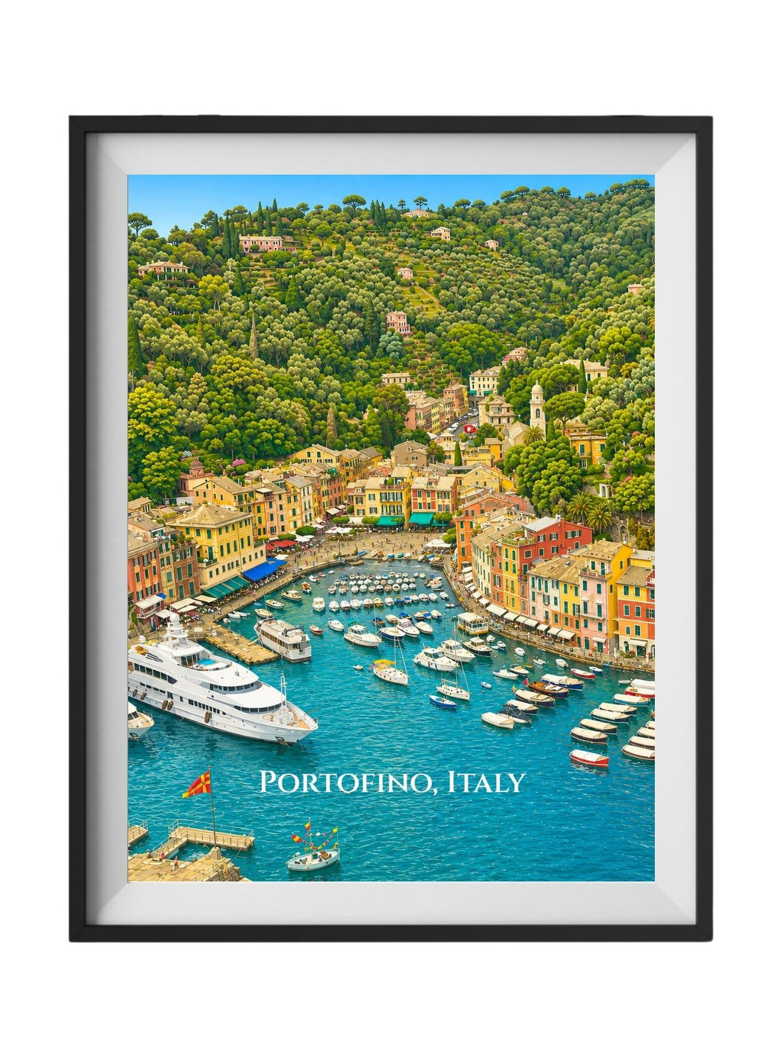 Portofino Italy Wall Art Prints - Italy Vintage Travel Posters