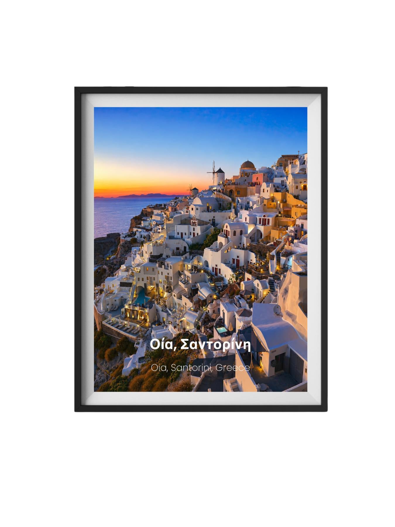 Oia Santorini Greece Wall Art Prints - Greek Island Travel Poster