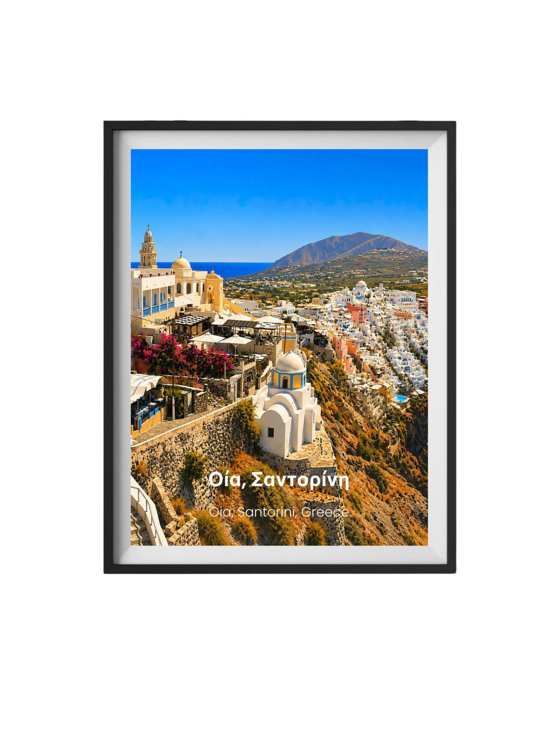 Oia Santorini Greece Wall Art Prints - Greek Island Travel Poster