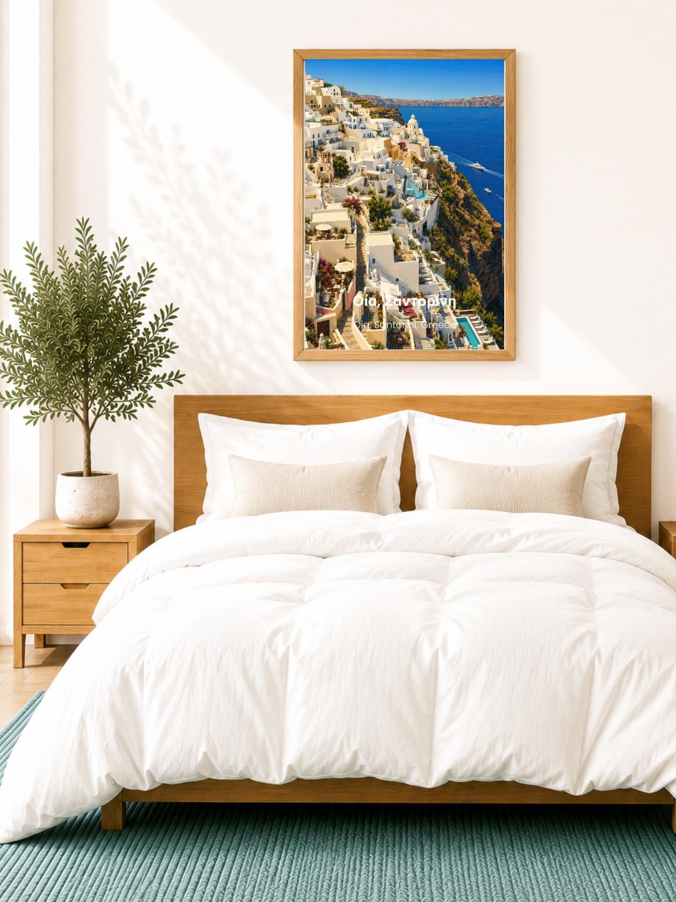 Oia Santorini Greece Wall Art Prints - Greek Island Travel Poster