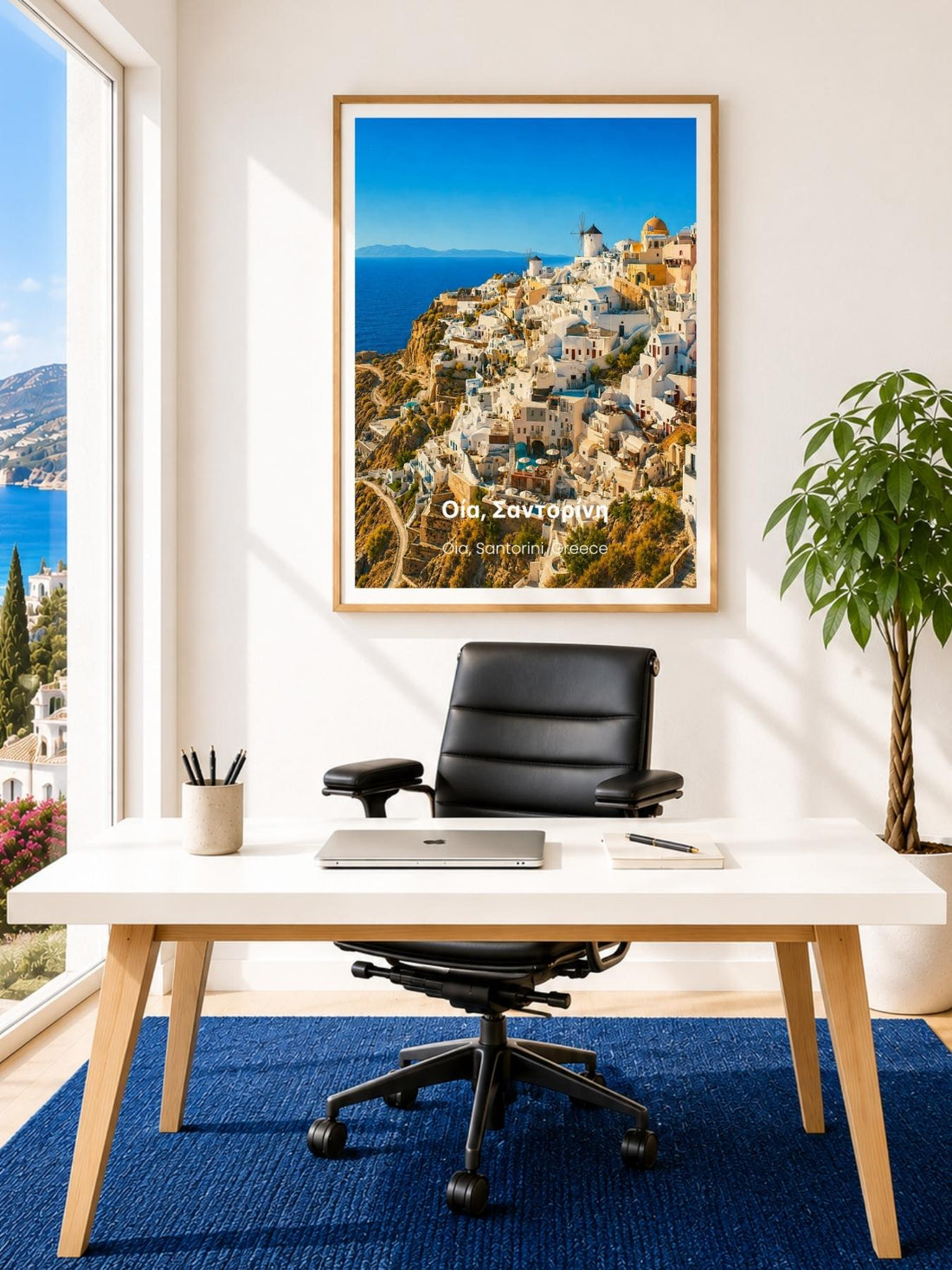 Oia Santorini Greece Wall Art Prints - Greek Island Travel Poster