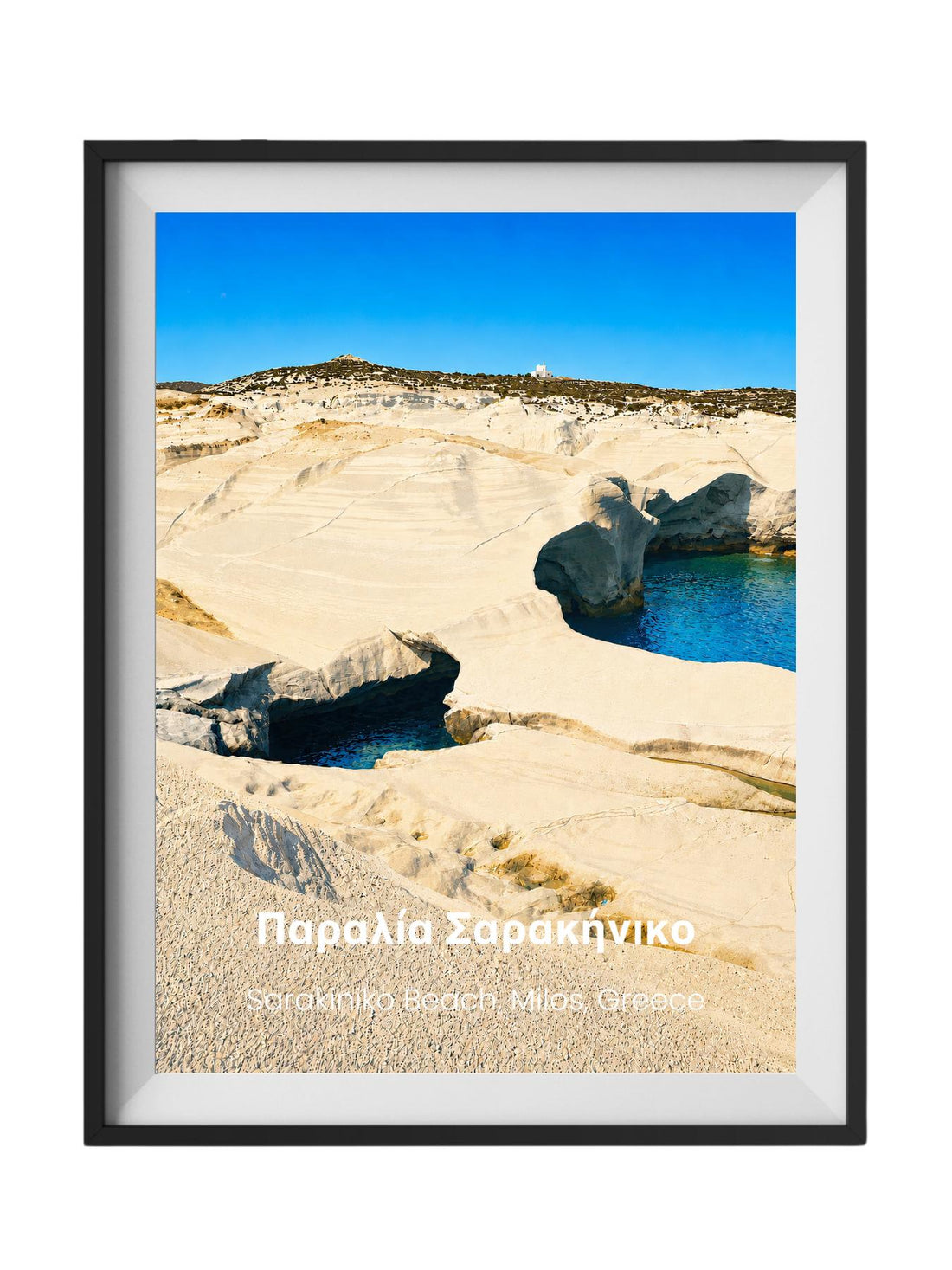 Sarakiniko Beach Milos Greece Wall Art Prints - Vintage Travel Poster