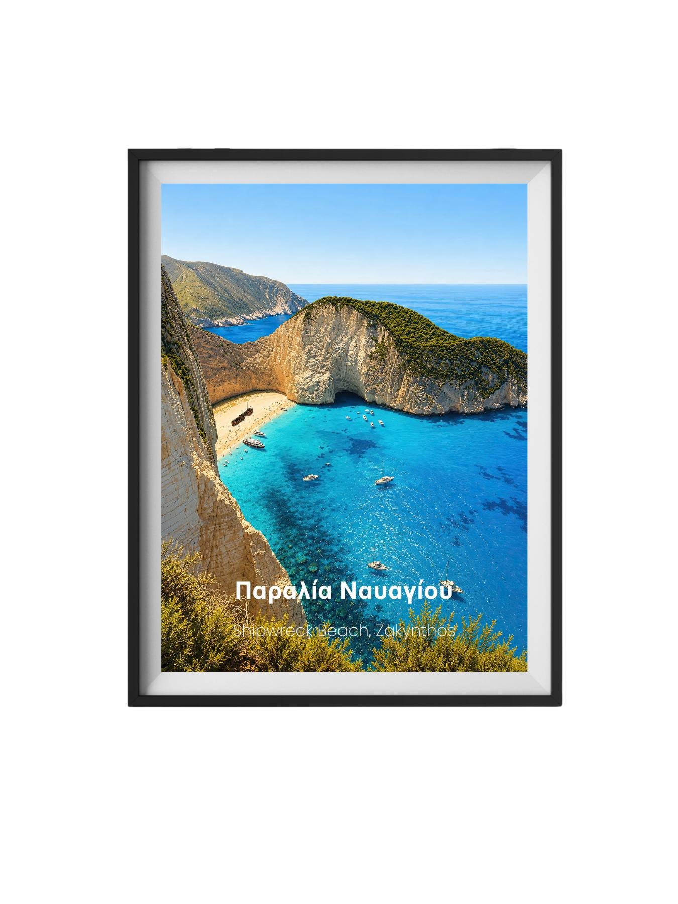 Navagio Beach Zakynthos Wall Art Prints - Shipwreck Beach Travel Poster