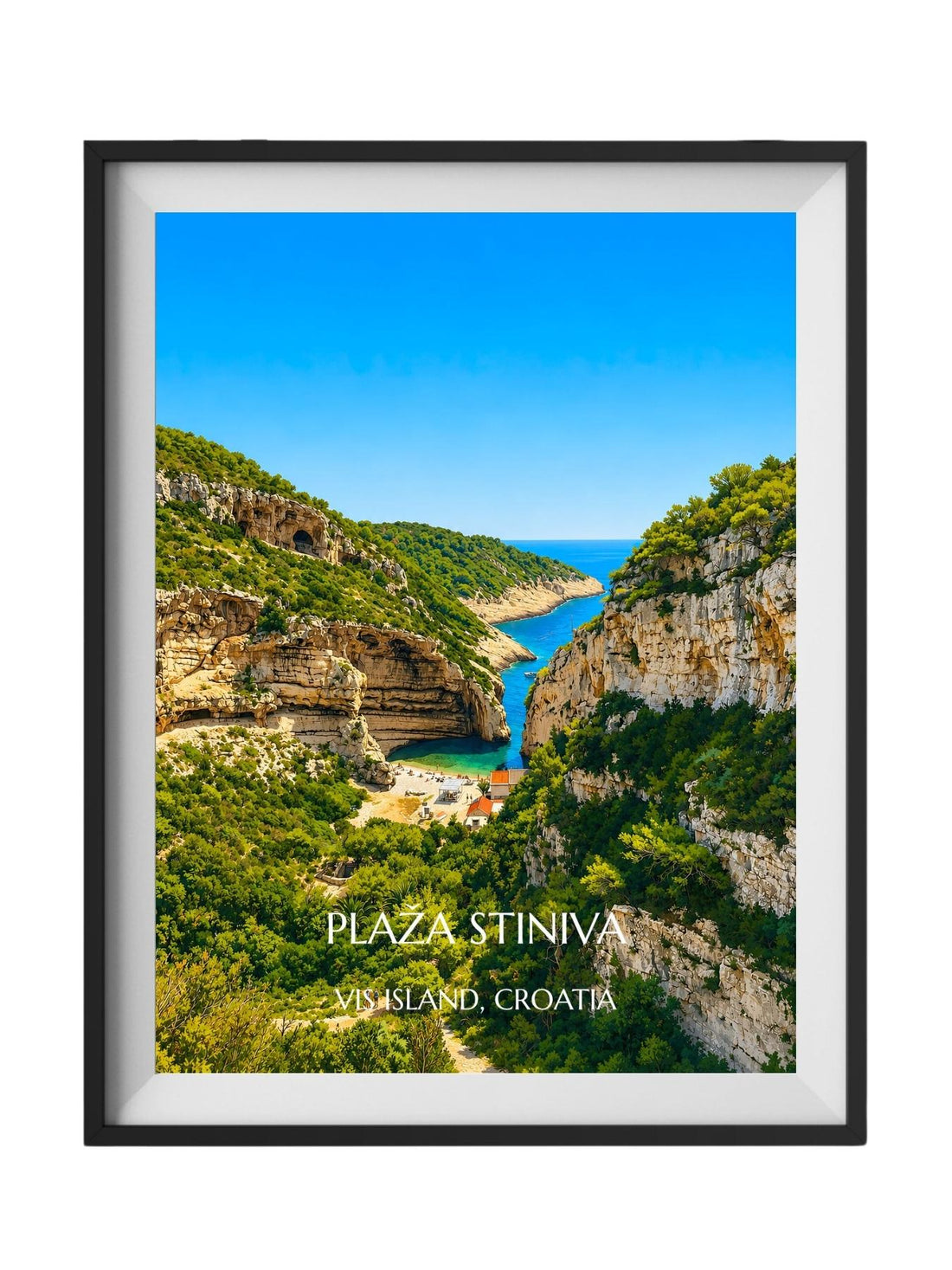 Stiniva Beach Vis Island Croatia Wall Art Prints - Beach Wall Art