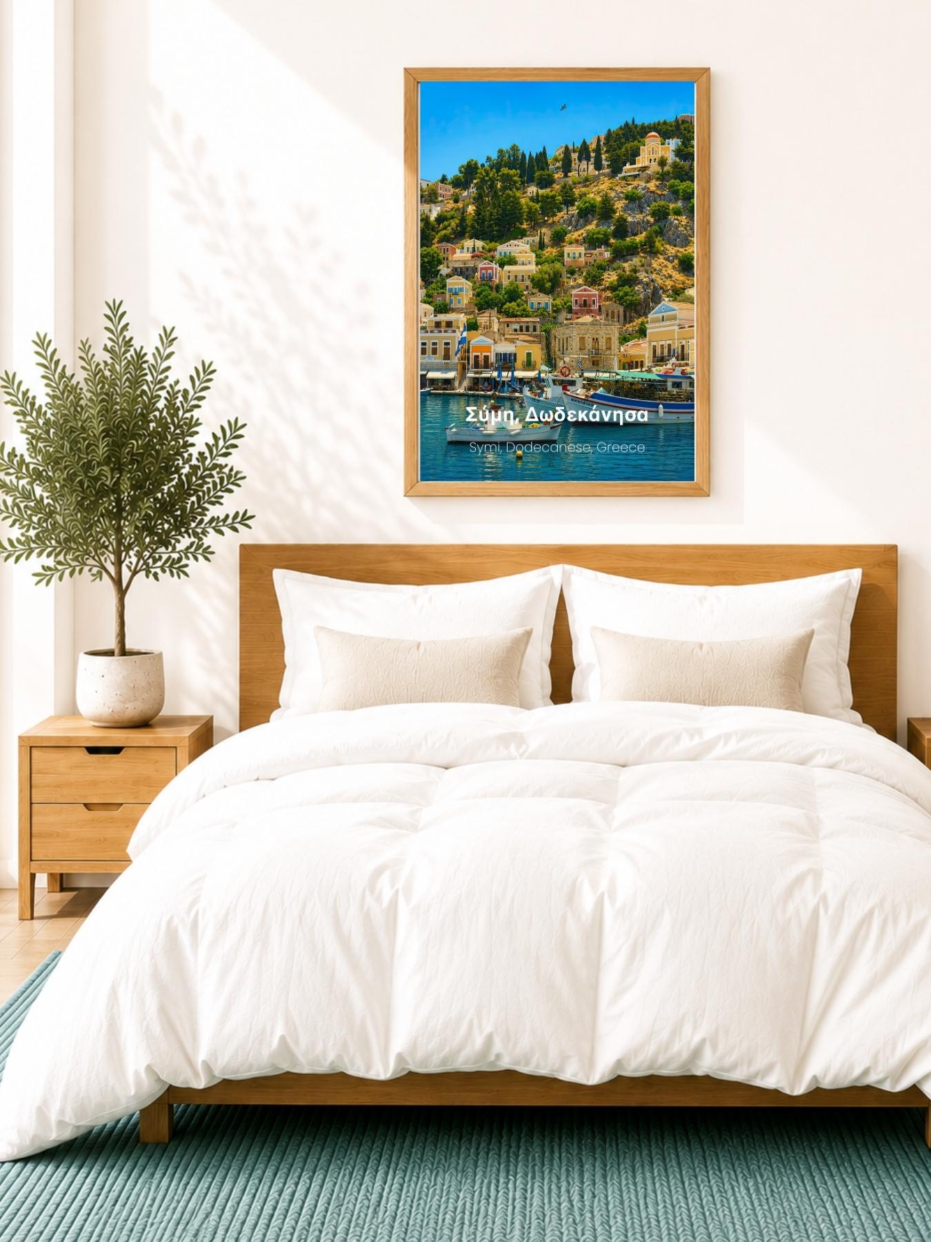 Symi Dodecanese Greece Wall Art Print - Greek Island Travel Poster