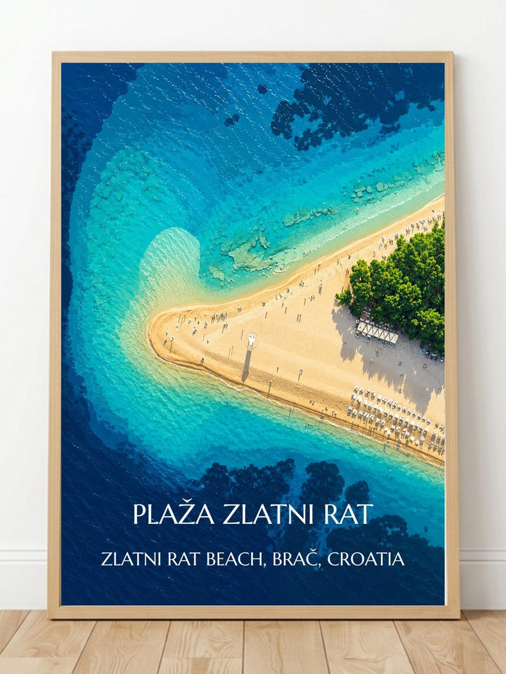 Zlatni Rat Beach Brac Croatia Wall Art Prints - Beach Wall Art
