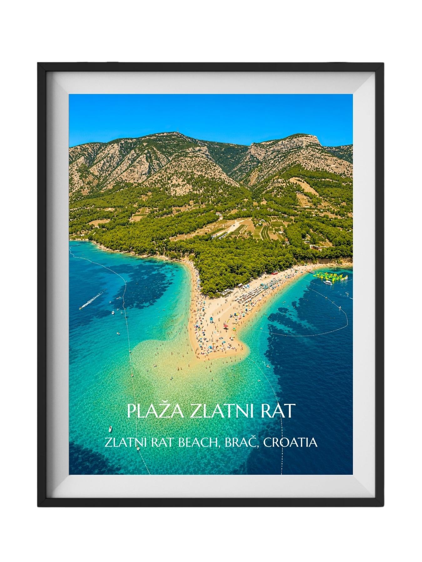 Zlatni Rat Beach Brac Croatia Wall Art Prints - Beach Wall Art