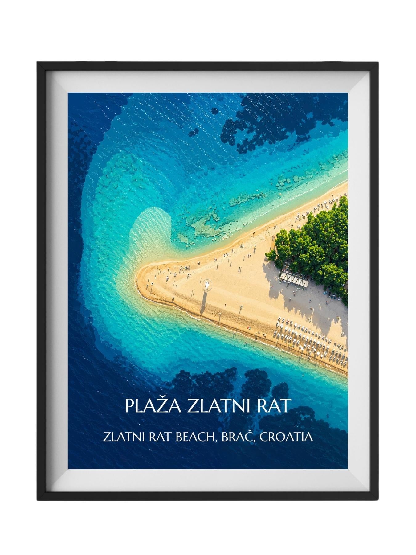 Zlatni Rat Beach Brac Croatia Wall Art Prints - Beach Wall Art