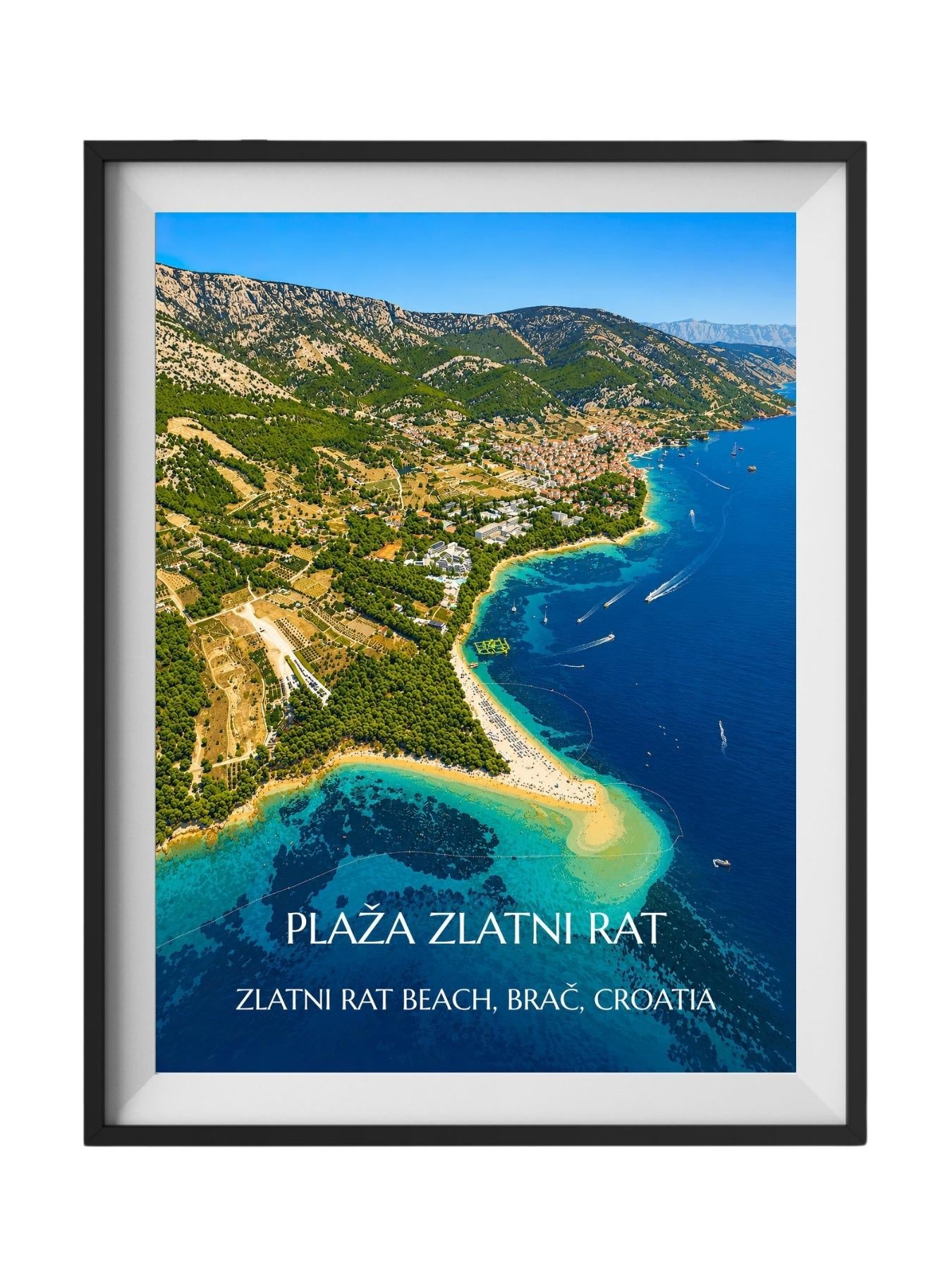 Zlatni Rat Beach Brac Croatia Wall Art Prints - Beach Wall Art