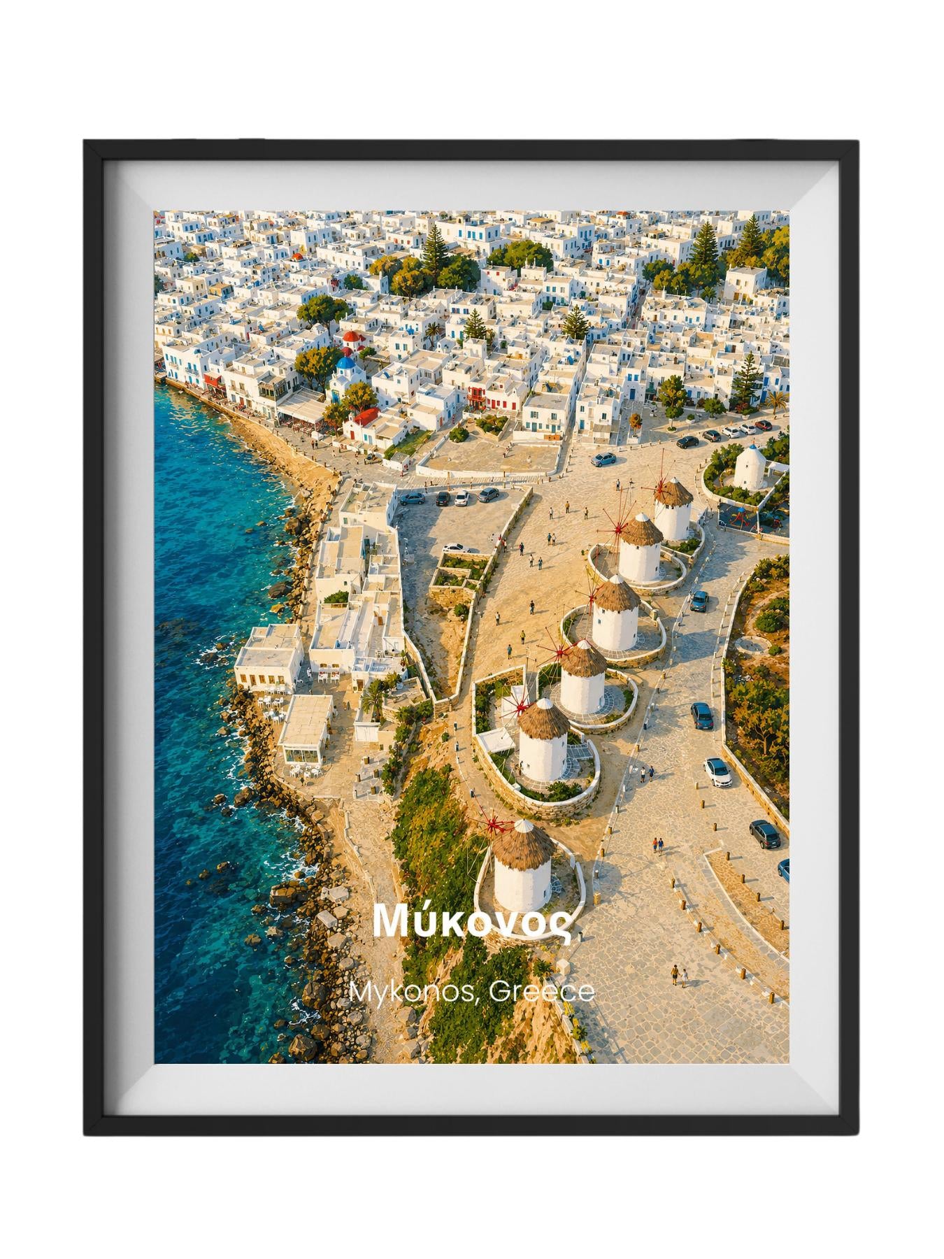 Mykonos Greece Wall Art Prints - Mykonos Travel Poster